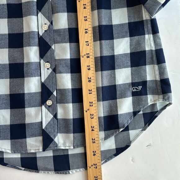 Vineyard Vines Relaxed Carmel Buffalo Check Performance Flannel Button Down Sz 0 - Picture 14 of 14